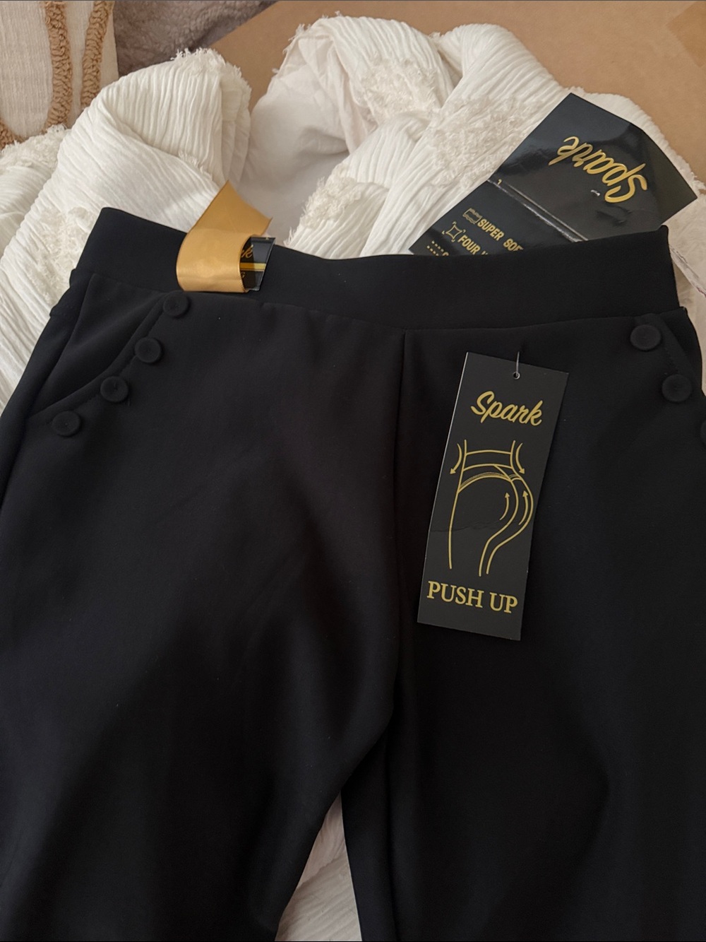 Spark Black Push-Up Pants